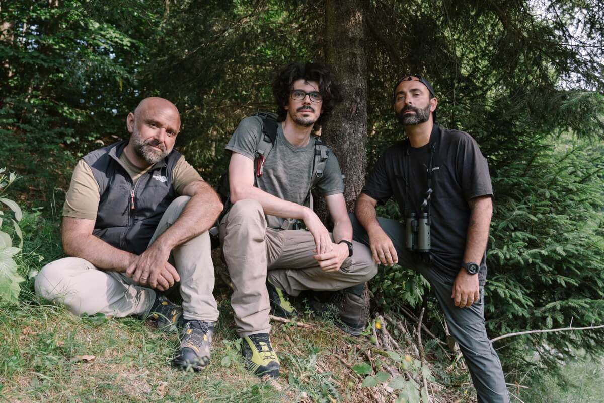 Gli autori del progetto LeissiniaBolf. Da sinistra: S.Gabrielli, G.Pimazzoni, Francesco Romito
Leica Natura Tatiana Chiavegato